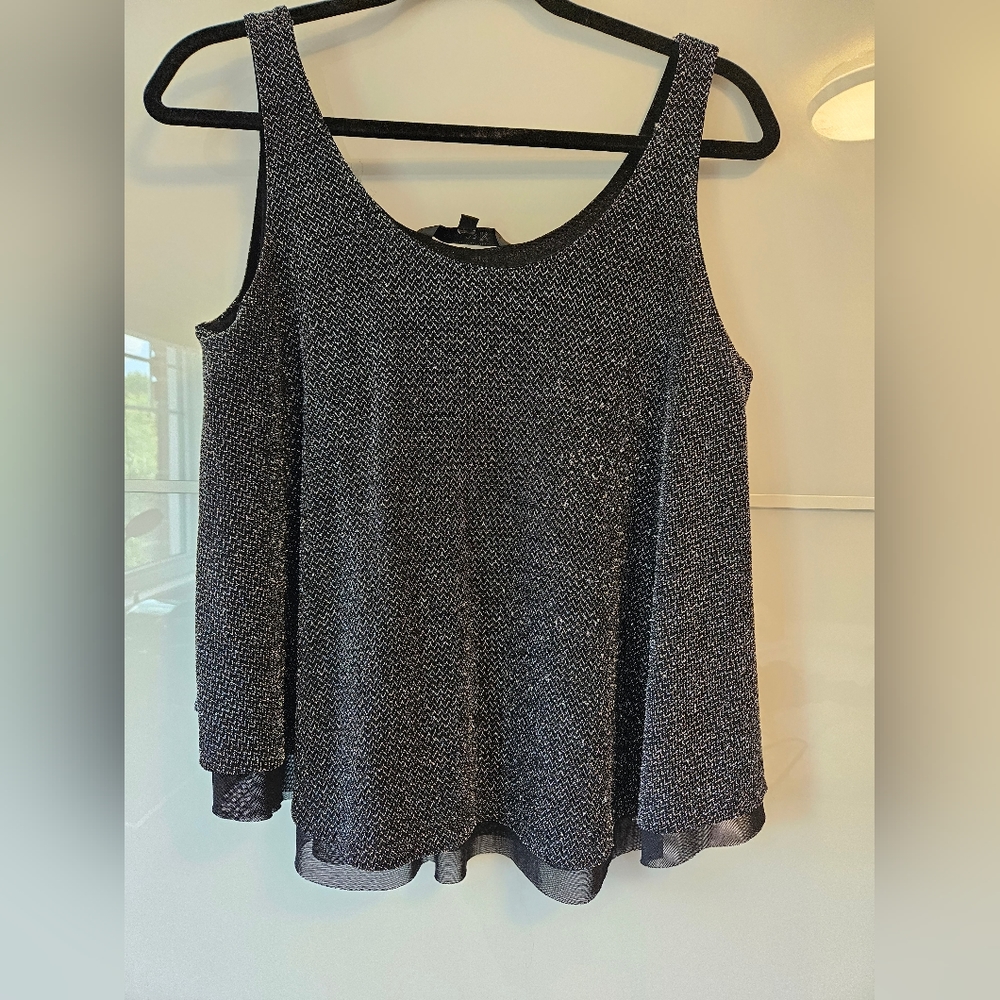 Double Layer Flowy Metallic Tank - XL - Picture 1 of 5